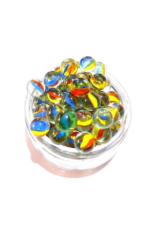 25 Adet Karışık Renk Cam Misket Bilye Oyuncak Cam Bilya Gülle
