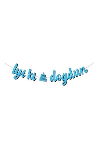 İyi Ki Doğdun Kaligrafi Banner Mavi Tüm Yaşlar İyi Ki Doğdun Kaligrafi Banner Mavi Tüm Yaşlar