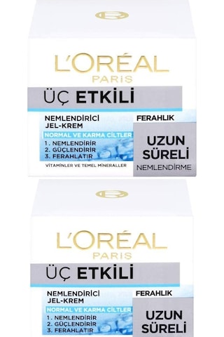 L'Oreal Paris Üç Etkili Nemlendirici Ferahlatıcı Jel Krem 2 x 50 ML