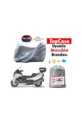 Autoen Arka Çanta Uyumlu Su Geçirmez Motosiklet Brandası Miflon