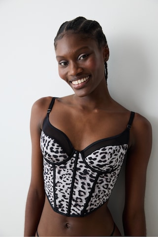 Penti Leopard Siyah Korse Büstiyer