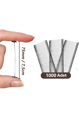 Siyah Standart 75milimetre /7,5cm Etiketleme Kılçığı 1000 Adet
