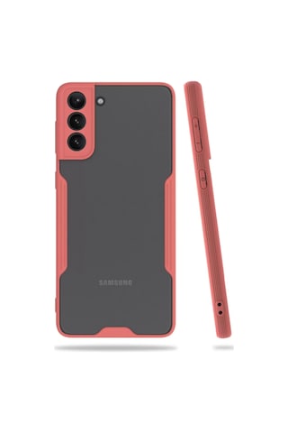 Samsung Uyumlu Galaxy S21 Plus Kılıf Platin Silikon - Pembe Diğer