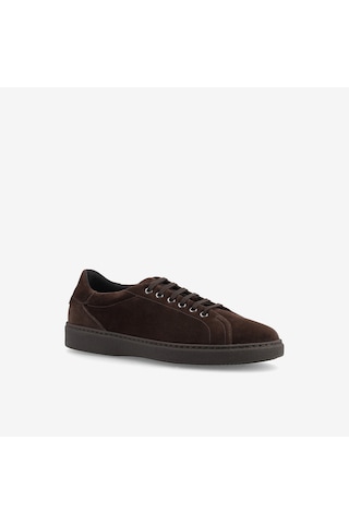 Pepe Dark Brown Sneaker Erkek 19c1 Frau Waxy Laced Shoes Kahverengi
