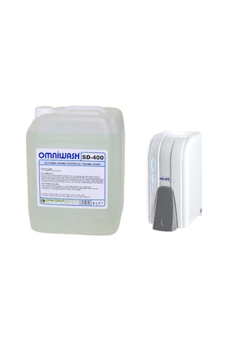 Omniwash Sd-400 5000 Ml Köpük El Sabunu Ve 500 Cc Dispenser Seti Beyaz