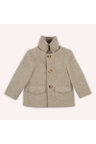 Erkek Çocuk Kapüşonlu Kaşe Kaban Bej 2421bb28001-4946 001