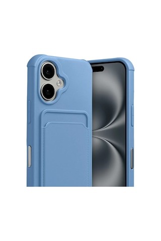 Northcity Apple İphone 17 Uyumlu Kelvin Kartvizitli Silikon - Mavi