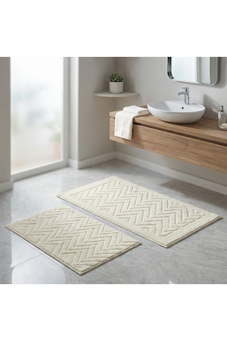 Elsim Home Zigzag Paspas Seti Krem