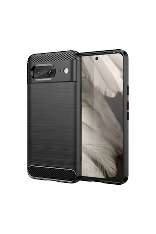 Google Pixel 8 Pro Brushed Carbon Fiber Silikon Kılıf - Al3332