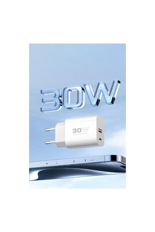 C89q 1 Adet 30w Type-c Ve 1 Adet 22.5w Usb Çıkışlı Ekstra Dl48 1m Usb To Lightning Kablolu