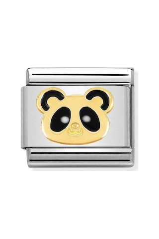 Composable Classic Dekoratif Link - Hayvanlar - Panda - 18 Panda Head 18k Altın