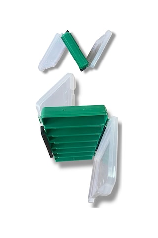 Icon-ıc Çift Taraflı Sahte Balık Kutusu 19cm X 12cm X 3,5cm - Yeşil
