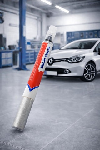 Gri Oto Rötuş Boya Kalemi 5 Ml Metalik Renkli Araç Çizik Kapatıcı