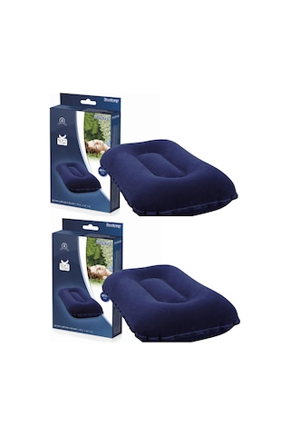 2 Adet Bestway Şişme Yastık 67121 Kadife 42 x 26 x 10 CM Mavi