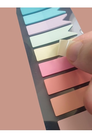 Sticky Notes Şeffaf Renkli Yapışkan Not Kağıtları Flama 2'li Set
