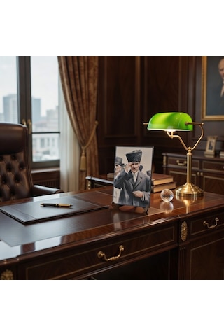 Atatürk Masaüstü Ahşap Tablo - Kabartmalı Baskı Şık Hediyelik 11x16 Cm No 2 3 Parça