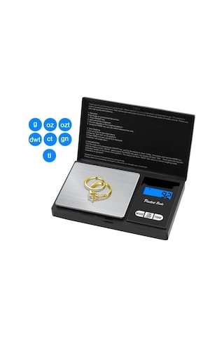 Professional Hassas Terazi 500 Gram Kapasiteli 0.1 Hassasiyetli Dijital Kapaklı Tartı 5570