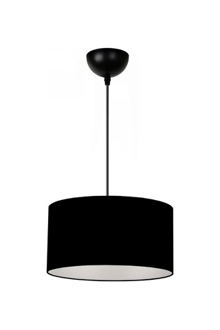 Dekoratif Mini Tekli Kumaş Sarkıt Hol Mutfak Çalışma Odası Avize Siyah