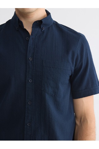 Lcwaıkıkı Classic Lacivert Regular Fit Armürlü Erkek Gömlek