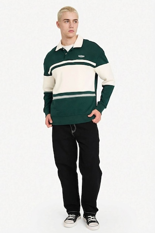 Defacto Boxy Fit Polo Yaka Sweatshirt F8657ax26spgn465 Yeşil-gn465