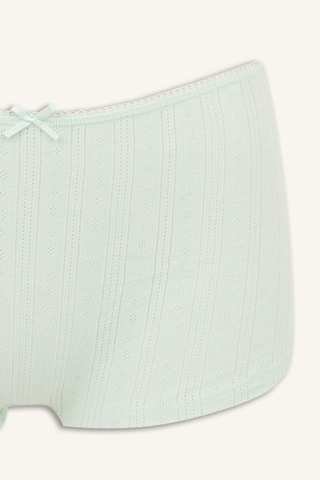 Defacto Delikli Dokuma Desenli Fiyonk Detaylı Nane Yeşili Boxer H3650ax26spgn1139 Yeşil-gn1139