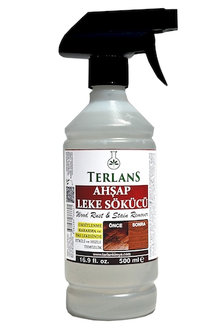 Terlans Ahşap Leke Sökücü Oksitlenme Kararma ve Pas Lekesi 500 ML