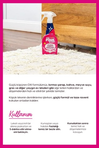 Mucizevi Köpüklü Halı Koltuk & Döşeme Leke Çıkarıcı Vegan 500 Ml Vegan Formül