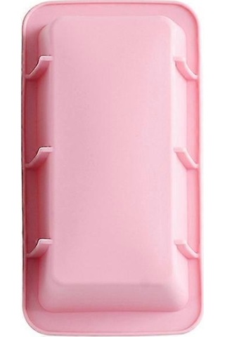 6 Adet Kek Silikon Tost Ekmeği Kalıbı Dikdörtgen Buz Tepsisi Kalıbı Pembe Çok Renkli