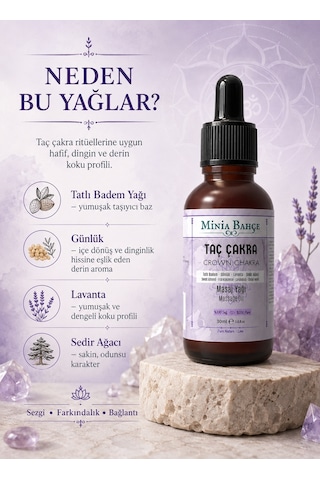 Minia Bahçe Bitki Ve Sanat Atölyesi Taç Çakra Masaj Yağı 30 ML