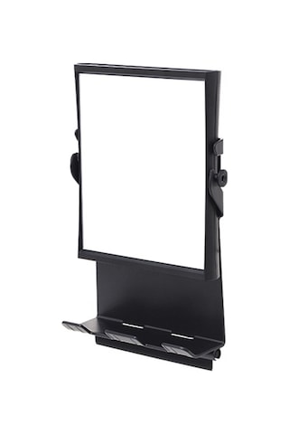 Lemestar Banyo Siyah Süpürgeyle防雾 Ayna - Tıraş & Makyaj İçin, Deliksiz Kurulum, Çekmeceli A1346700-02 Siyah