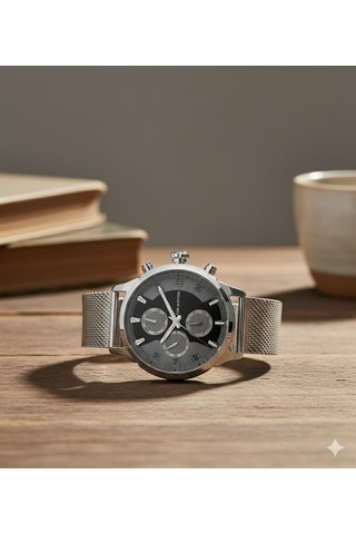 For Motion Erkek Kol Saati Gümüş Renk, Gümüş Kadran - Fm.13498fh.01, 2 Yıl Garantili Gümüş