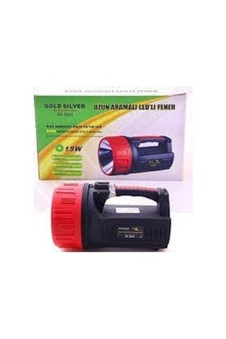 Gs-2621 Gold Silver 15w Şarjlı El Feneri Siyah