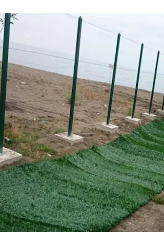 120 Cm Çim Çit Direği. Tutturma Aparatı. Metal Baba. Montaj Aparatları Dahil