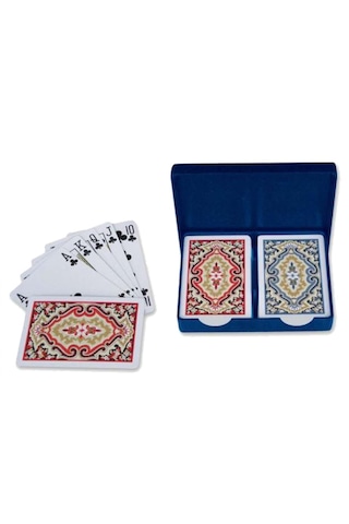 Angora Kem Plastik Oyun Kağıdı İskambil Kağıdı Çift Deste 52 Oyun