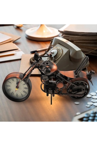 Metal Motosiklet Saat Çok Renkli