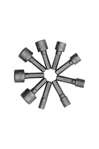 Lokma Seti, 1/4" Vidalı, Metrik Adaptör, 9 Parça