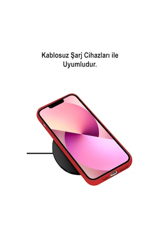 Apple Uyumlu iPhone 13 Mini Logolu Silikon Kılıf Altı Kapalı İçi Kadife Lansman Arka Kapak
