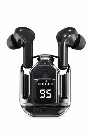 Air31 Dijital Göstergeli Şeffaf Tasarım Bluetooth Kulaklık Dokunmatik Kontrollü Hd Ses Kalitesine Sahip
