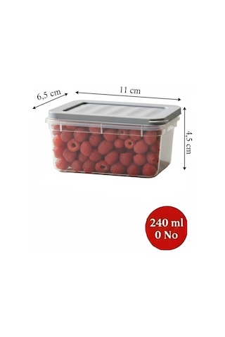 240 Ml Multi Saklama Kabı Difrize Uygun 24 Adet No:0 Şeffaf
