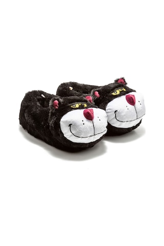 Twigy CC0548 Silvester Unisex Hayvanlı Panduf - Siyah