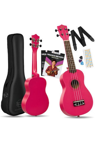 Fourtune Nova Uks-21dpk Soprano Pembe Ukulele Seti Şeker Pembe