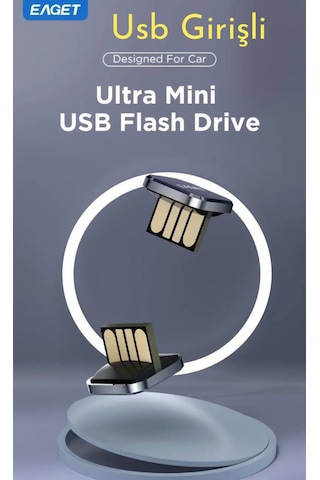 Eaget 32gb.minik Usb Flash Bellek Metal Şık Araç İçin Mükemmel