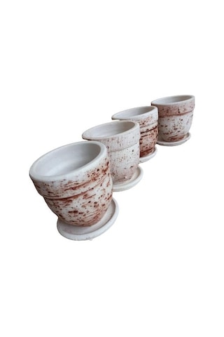 4 Adet Antik Görünümlü Toprak Saksı 12 12 Cm 68653890
