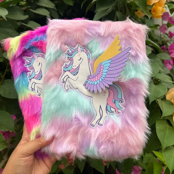 River World Defter Hatıra İçin Tasarımı Unicorn Peluş Çok Renkli