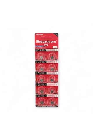 Mettzchrom Kol Saat Pili 377a Lr626 Ag4 1.5v Kol Saati Pili 10'lu