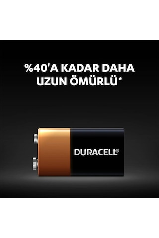 Duracell Alkalin 9 Volt Pil 1'li
