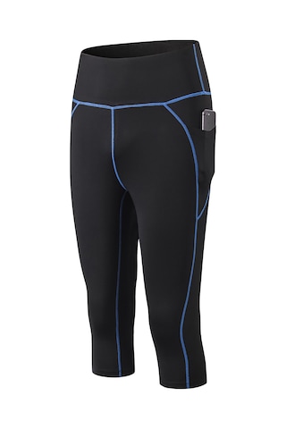 Reedark Yüksek Bel Cep Detaylı Hızlı Kuruyan Kadın Yoga Taytı - Esnek Ve Konforlu Mavi