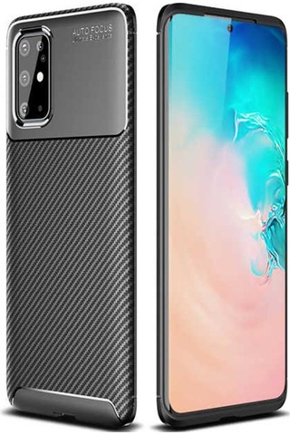 Samsung Uyumlu Galaxy S20 Plus Kılıf Zore Negro Silikon Kapak-Siyah