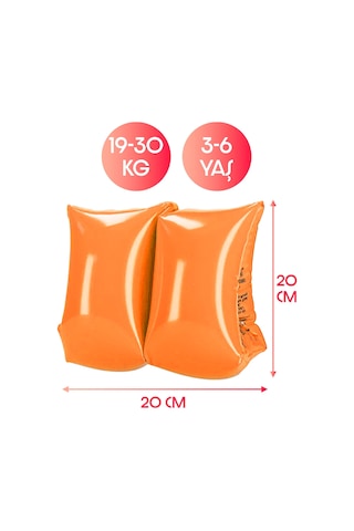 Çocuk Yüzme Kolluk 3-6 Yaş 19-30 Kg Şişme Deniz Havuz Yüzücü Kolluk Yüzme Kolluğu Turuncu
