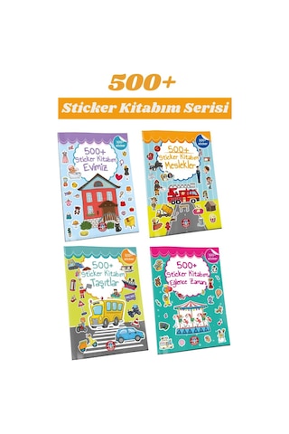 Çocuk Akademi 500+  Sticker Kitabım Serisi 4'lü Paket